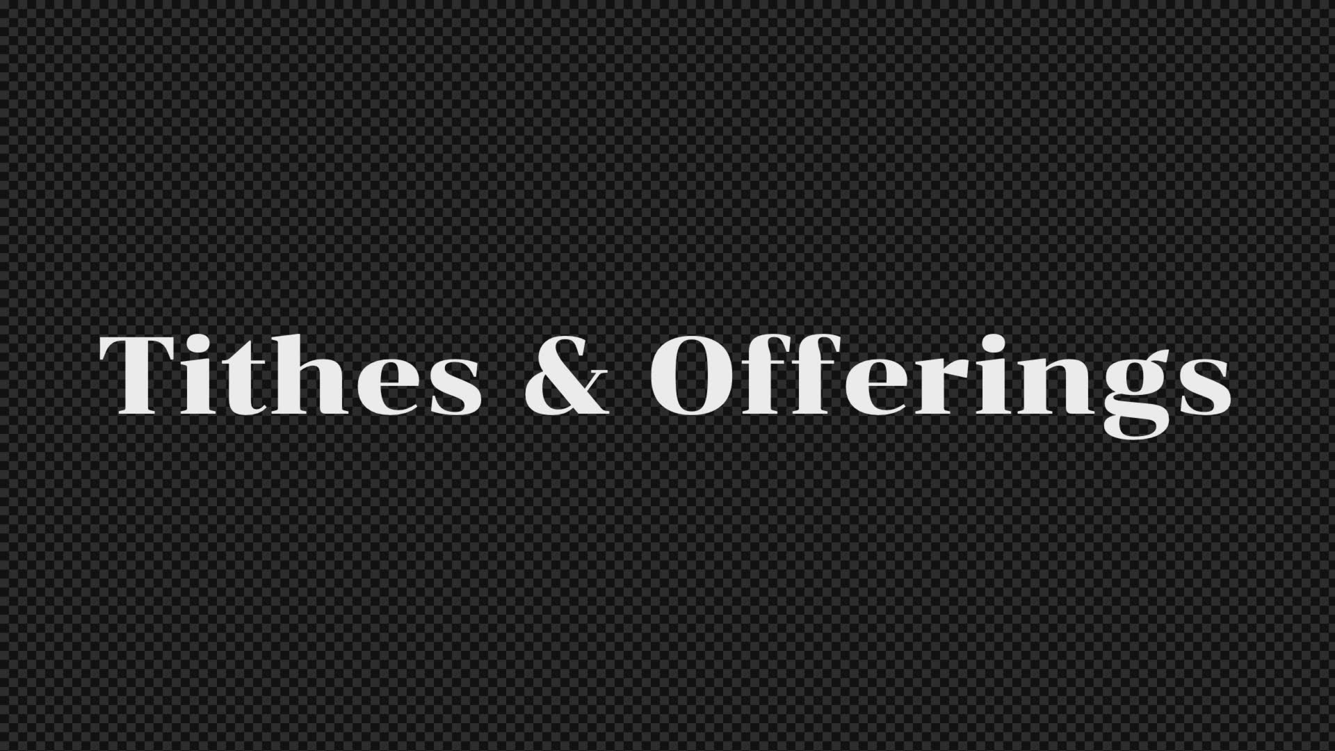 Tithes and offerings at christmas