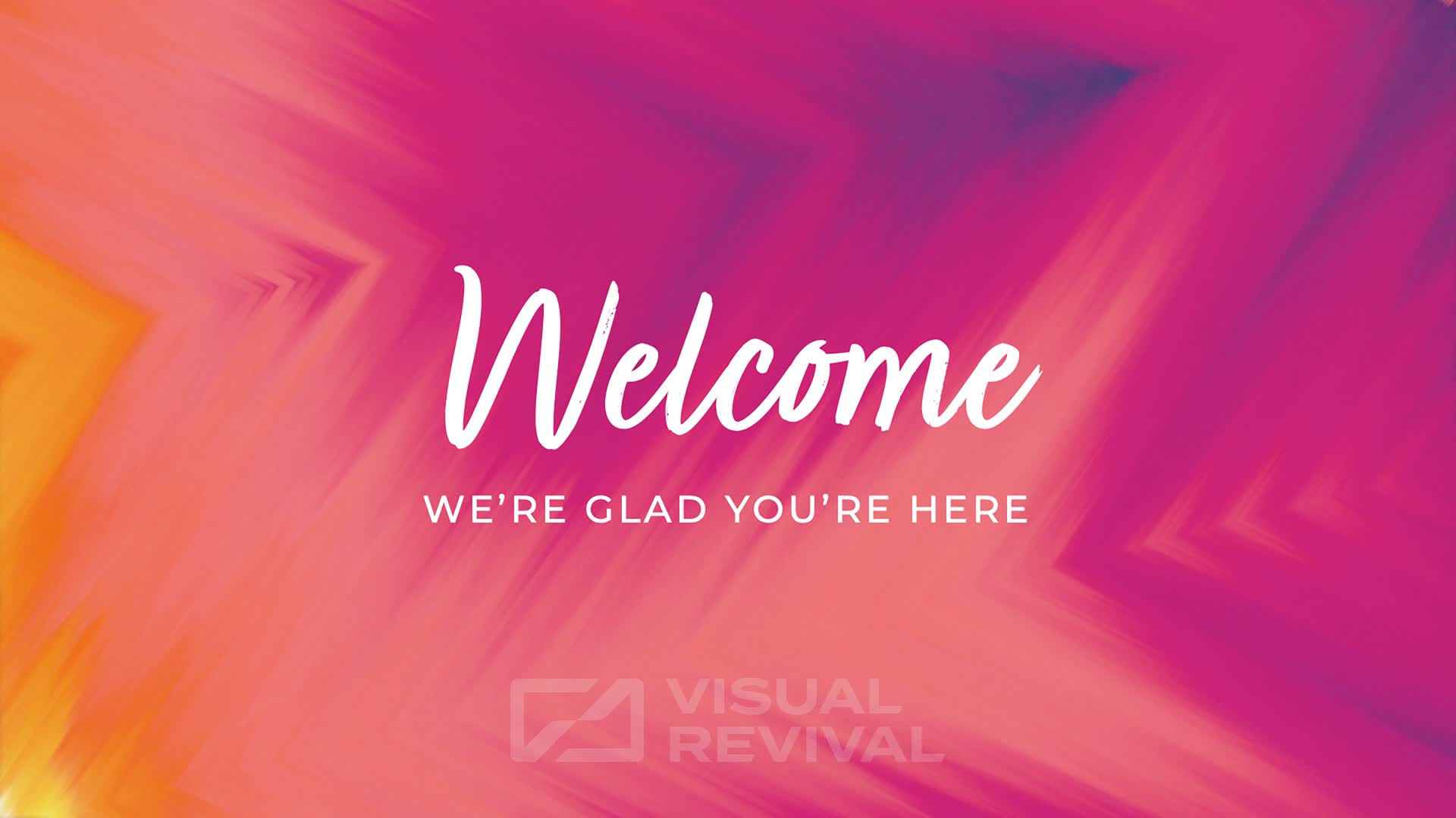 Color Edge Title Slide - Welcome We're Glad You're Here | Visual Revival