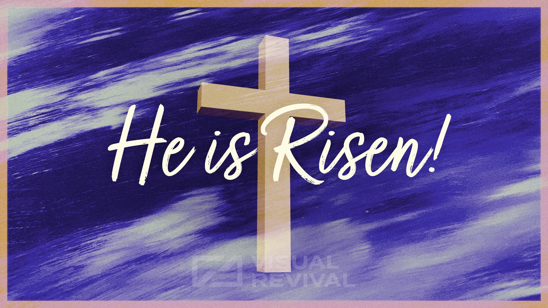 Retro Texture Sermon Title He Is Risen Title Visual Revival
