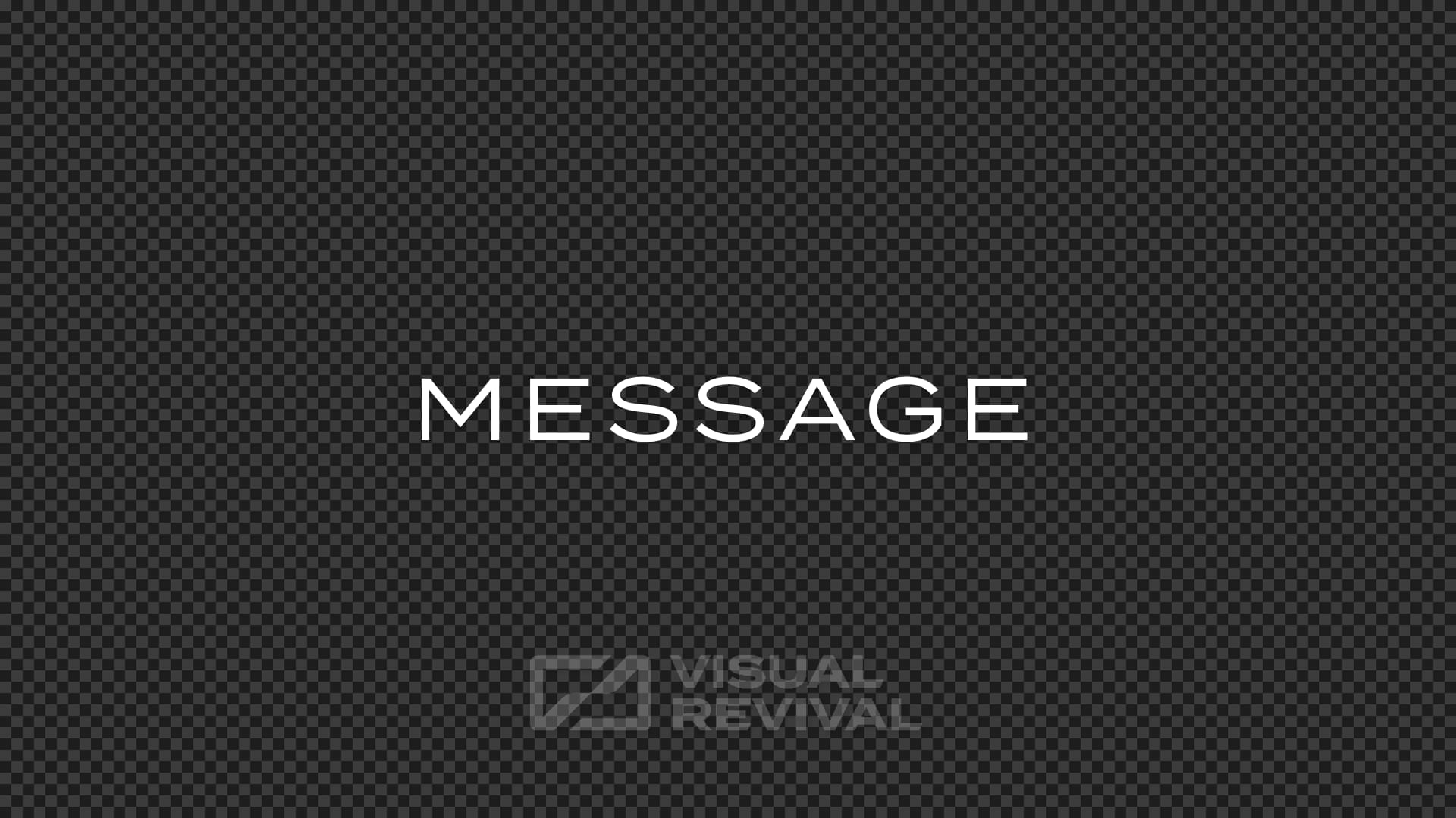 Message Title Elevated Title Overlay - Message | Visual Revival