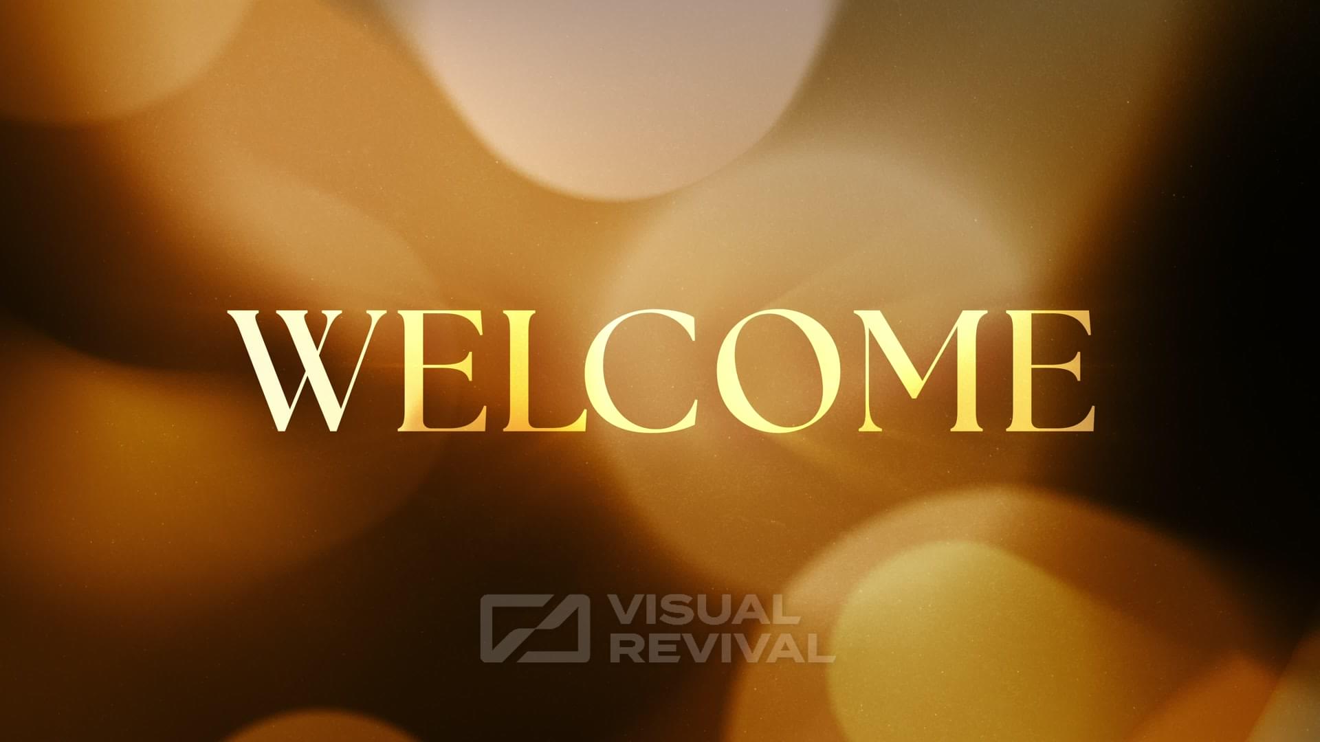 Christmas Bokeh Title Slide - Gold - Welcome | Visual Revival